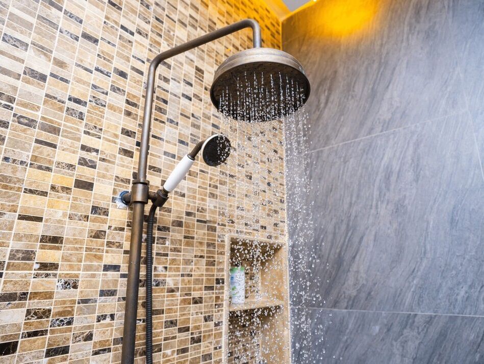 Shower head and alcove for shower products inside a shower